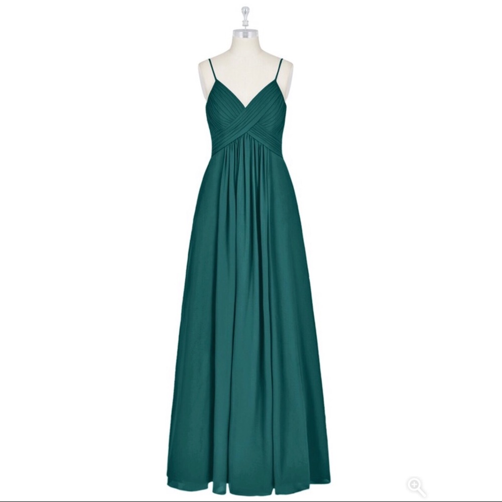 Azazie- peacock color- size 4